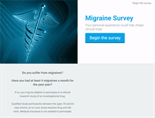 Tablet Screenshot of migrainestudy.com